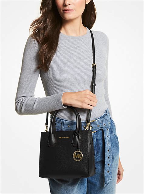 michael kors mercer medium pebbled leather crossbody bag - brown|Michael Kors sling bag price.